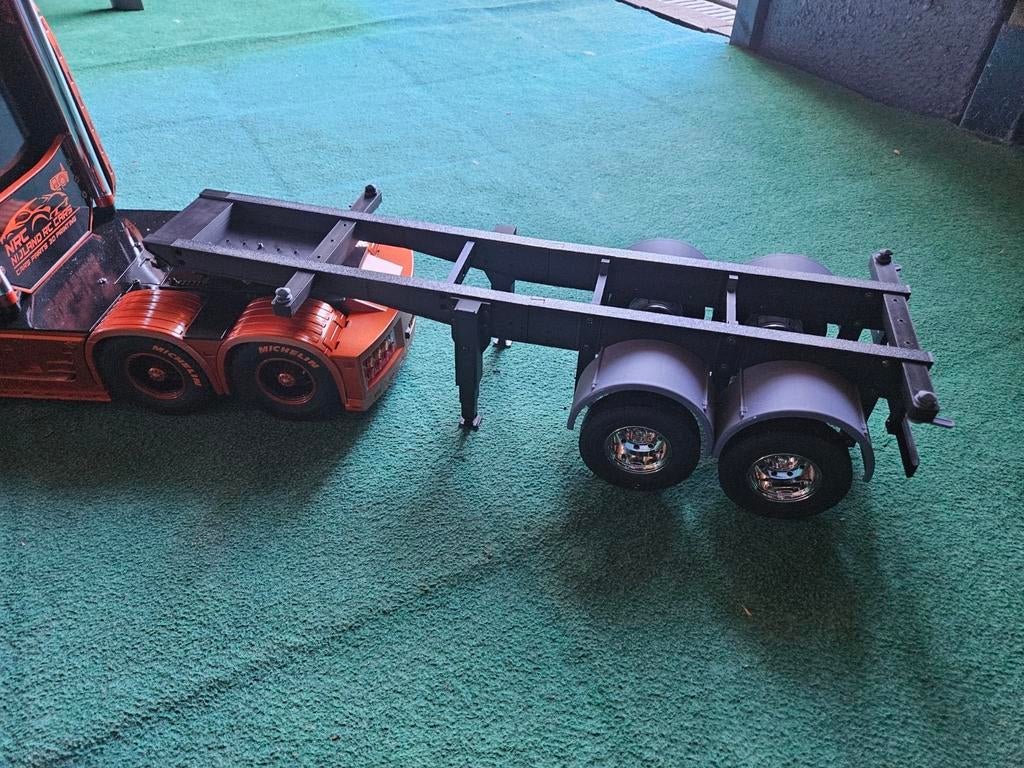 Tamiya truck 1:14 container trailer 20 ft, Hobby en Vrije tijd, Modelbouw | Radiografisch | Auto's, Ophalen of Verzenden