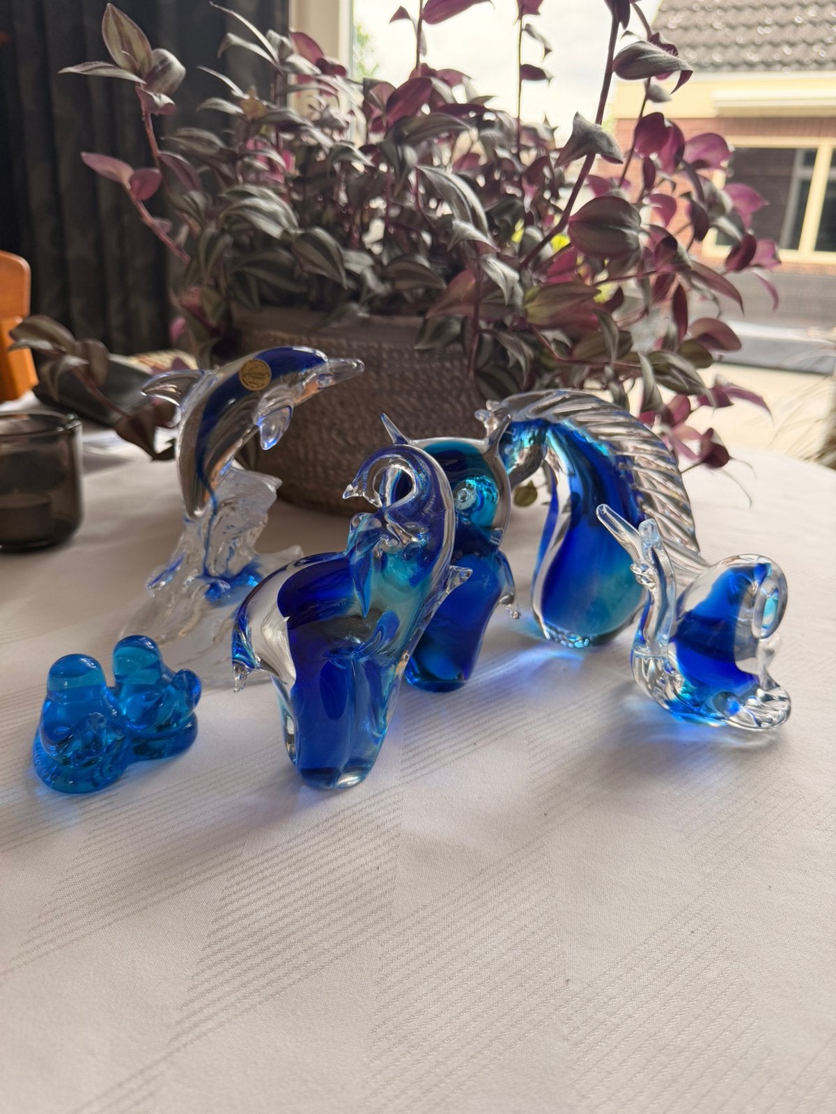Kristal set blauw, Antiek en Kunst, Ophalen of Verzenden