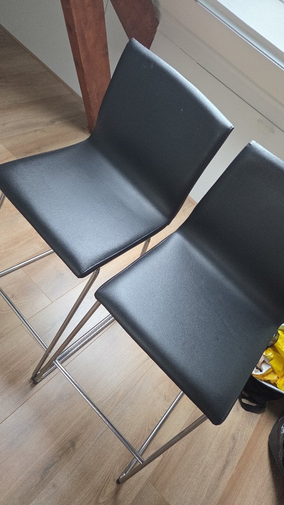 Ikea Barstoelen, Ophalen, 60 tot 90 cm, Zo goed als nieuw, Leer