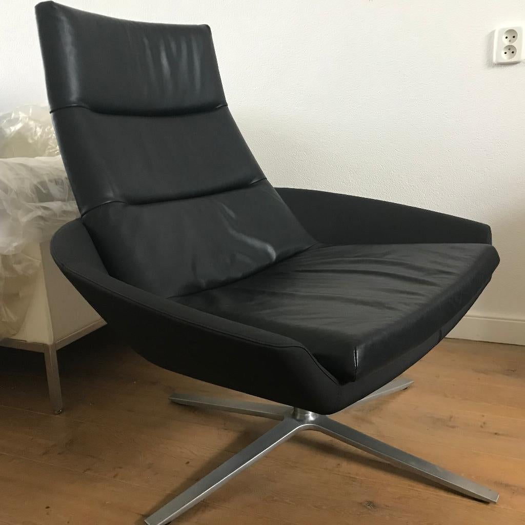 Montis Hugo fauteuil stoel design leer draaibaar modern, Huis en Inrichting, Fauteuils, Gebruikt, Ophalen of Verzenden, Nvt, Nvt