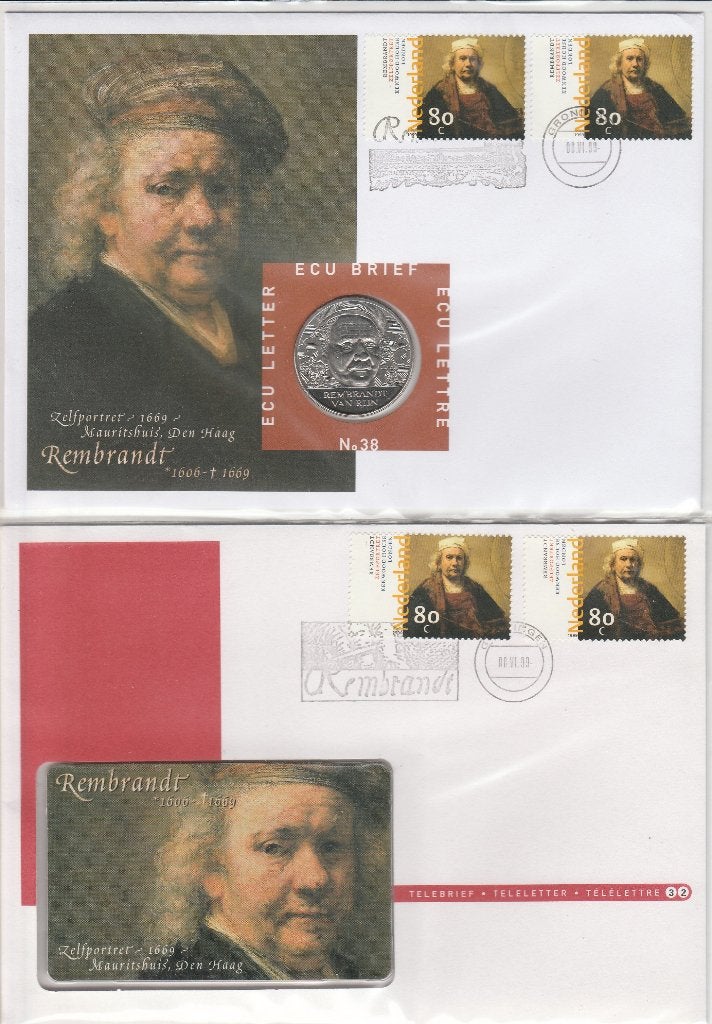 ecu brief nr 38 en telebrief nr 32 Rembrandt, Ophalen, Onbeschreven, Nederland