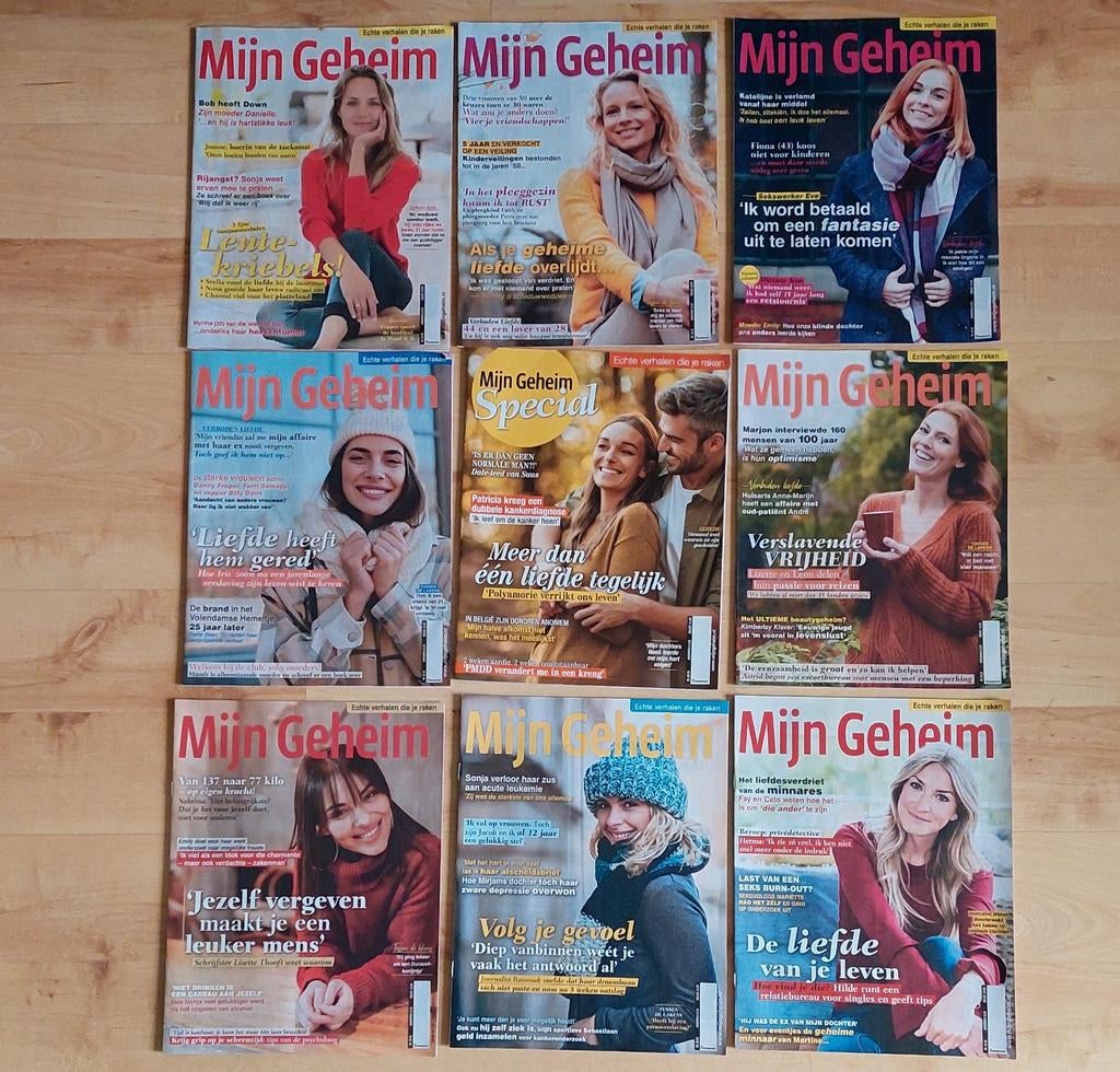 Tijdschrift Mijn Geheim,  9 stuks, Ophalen of Verzenden, Zo goed als nieuw, Damesbladen