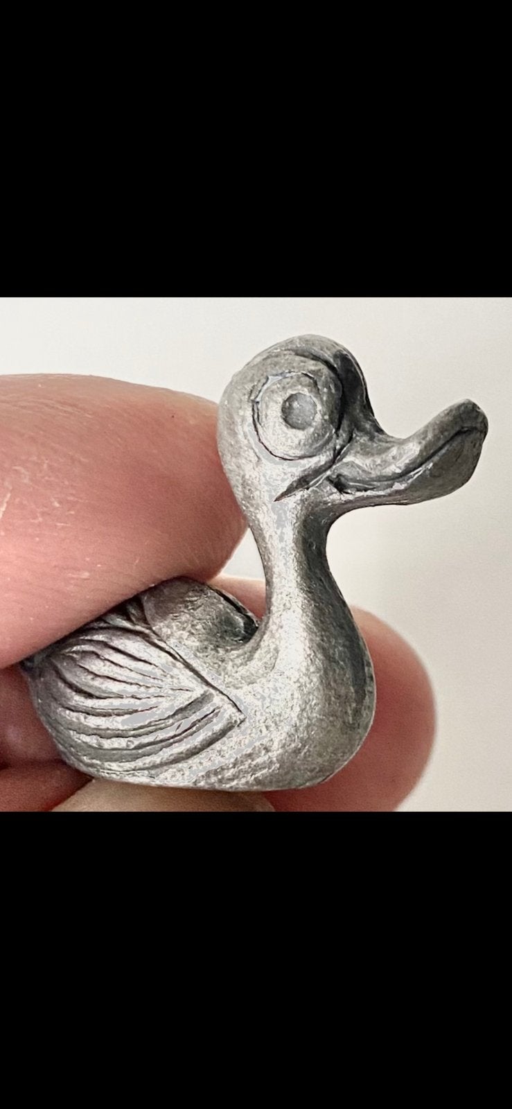 prachtig VINTAGE MINIATUUR TINNEN EENDJE, Antiek en Kunst, Ophalen of Verzenden