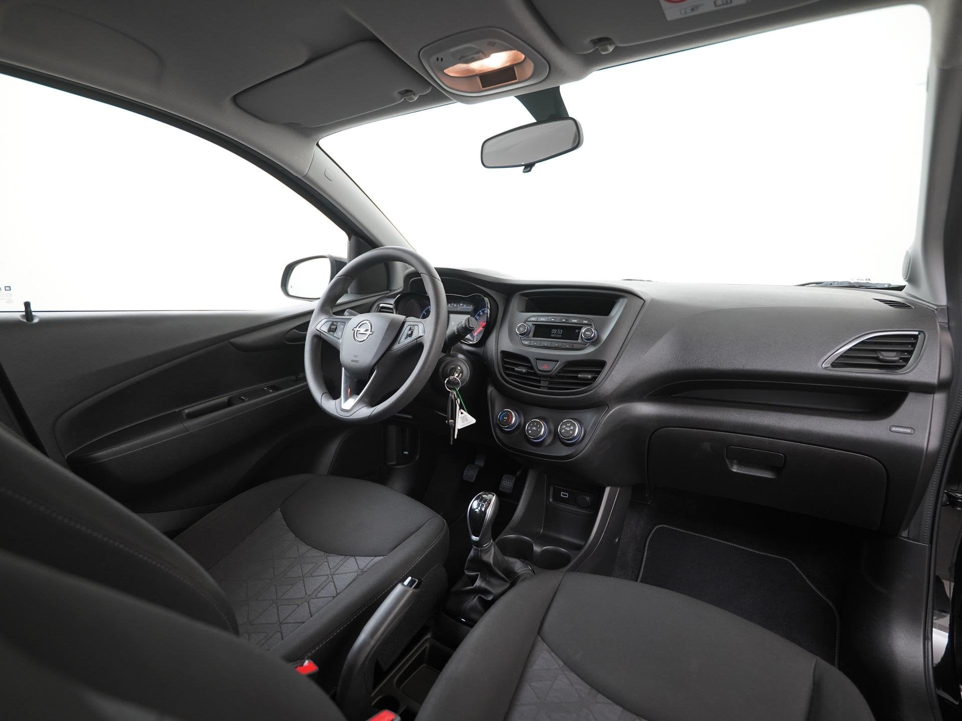 Opel KARL 1.0 ecoFLEX 120 Jaar Edition | Airco | 12 mnd Gara, Stof, Gebruikt, Euro 6, Zwart