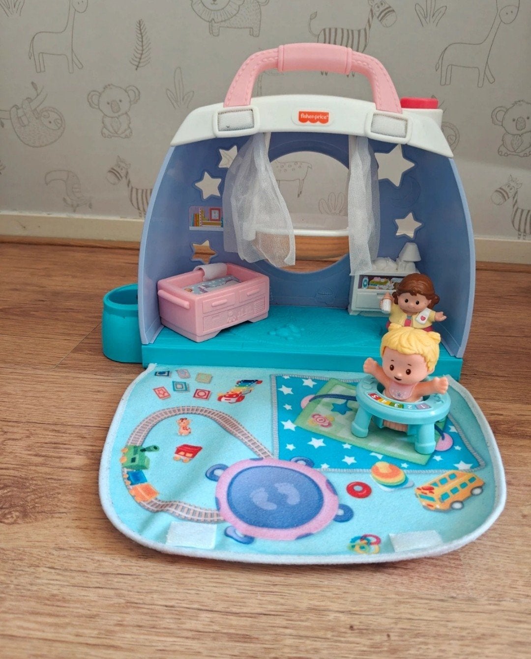 Fisher Price Little People Koffer met baby en mama, Ophalen of Verzenden, Gebruikt, Speelset