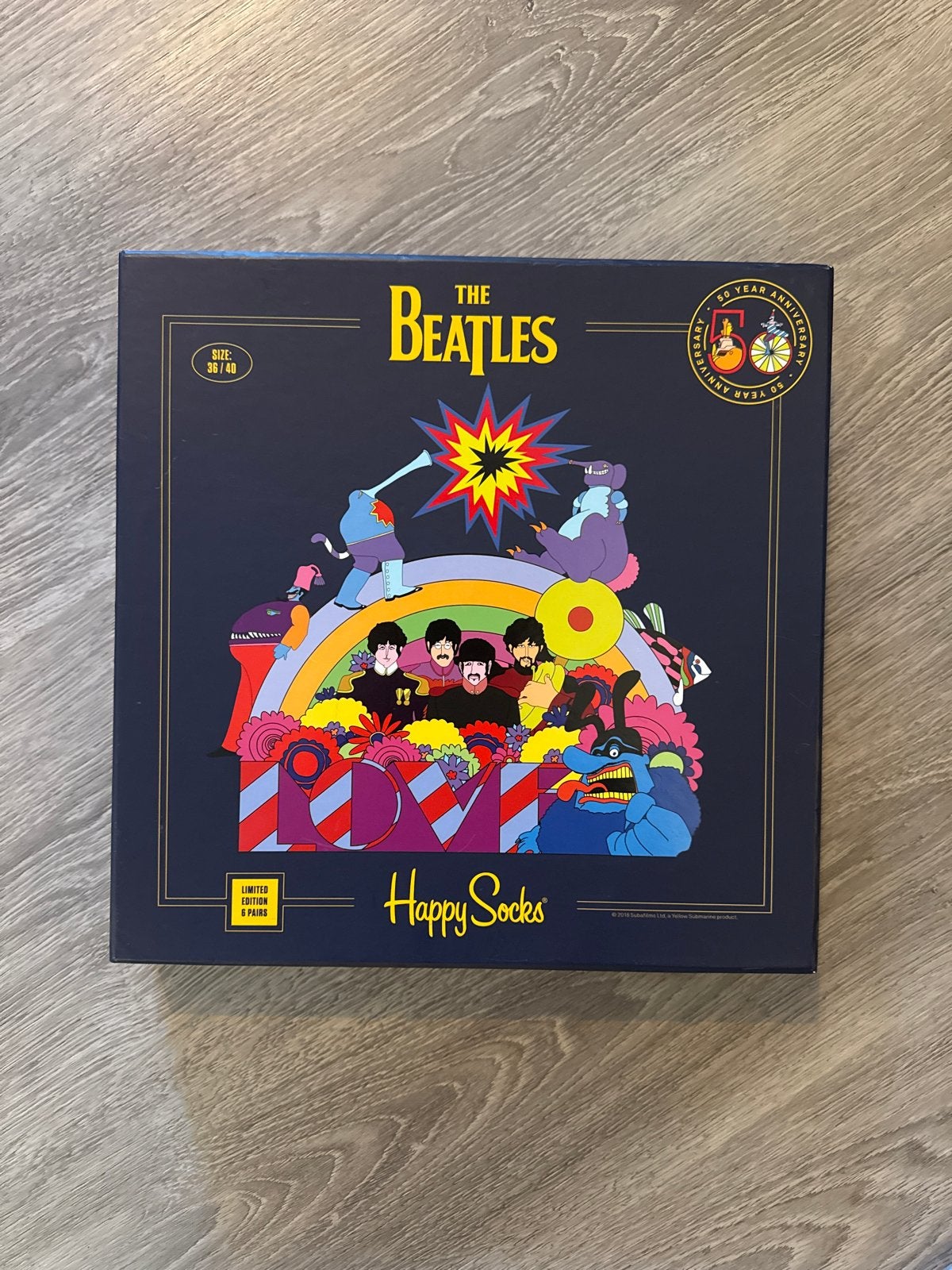 Happy Socks The Beatles 50th Anniversary Box Set, Ophalen, Nieuw, Maat 39 t/m 42, Overige kleuren