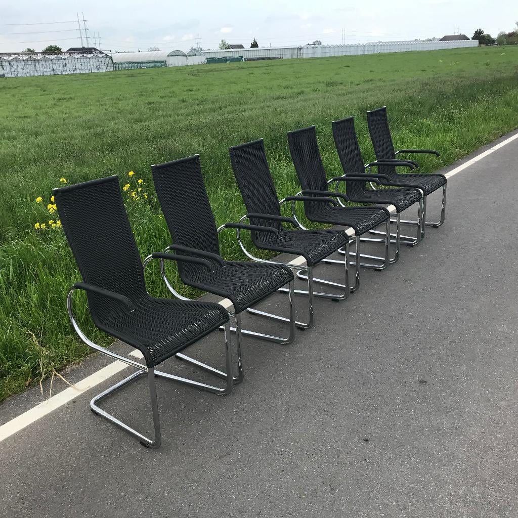 4 / 6 Tecta Freischwinger B25 B 25 Kragstuhl stoel, Ophalen, Gebruikt, Bruin, Nvt