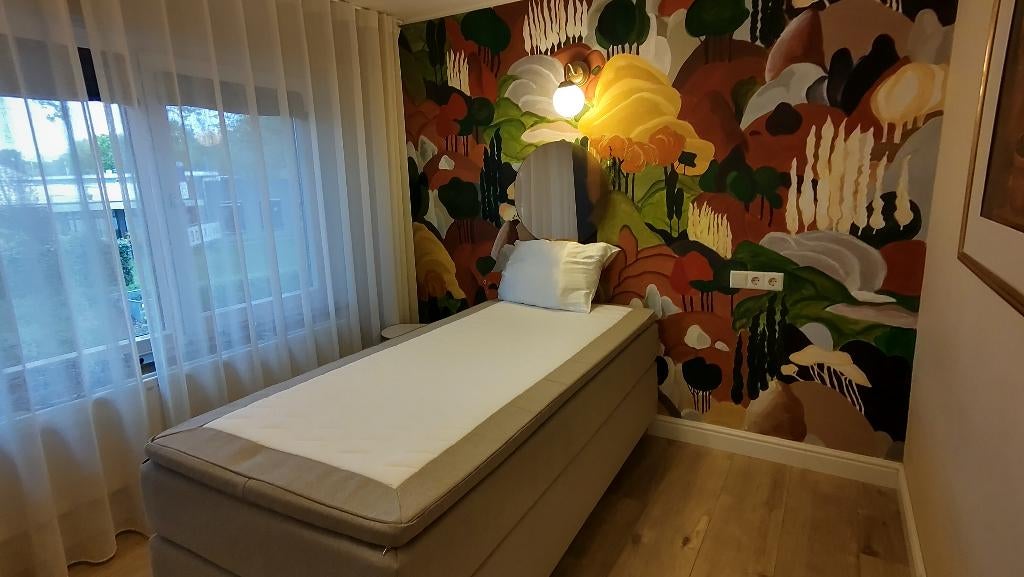 Boxspring 90 x 200 nieuw, Ophalen, 90 cm, Eenpersoons, Nieuw