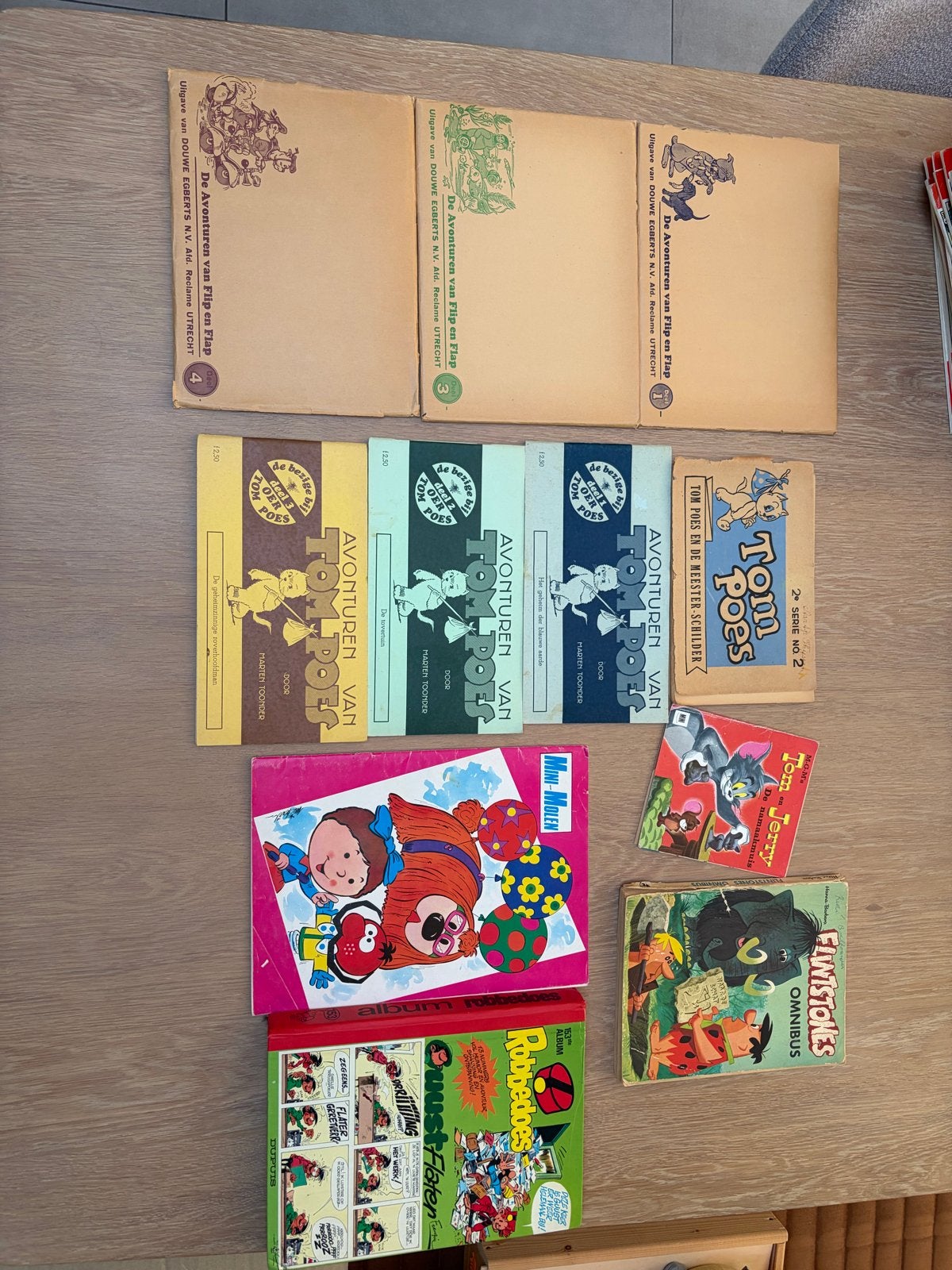 Diverse stripboeken: Tom Poes, Flip en Flap, Robbedoes, Boeken, Meerdere stripboeken, Ophalen, Gelezen