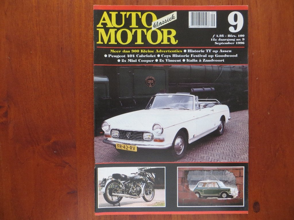 Auto Motor Klassiek 9 1996 Peugeot 404 Cabriolet, 2x Cooper, Ophalen of Verzenden, Nieuw, Peugeot