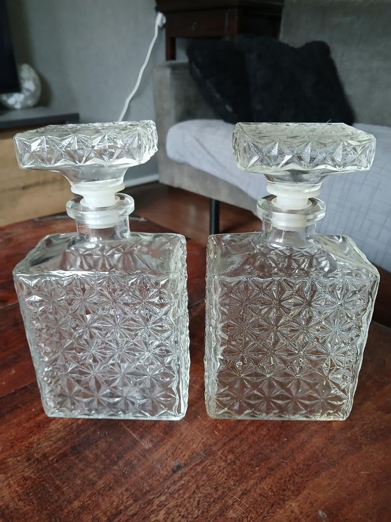 2 prachtige drank flessen ( bewaar/schenk), Antiek en Kunst, Ophalen