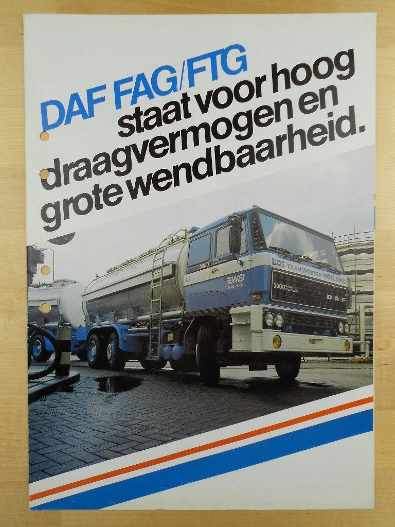 DAF FAG / FTG Brochure ca 1984 2300 2500 3300, Ophalen of Verzenden, Zo goed als nieuw, Overige merken, DAF