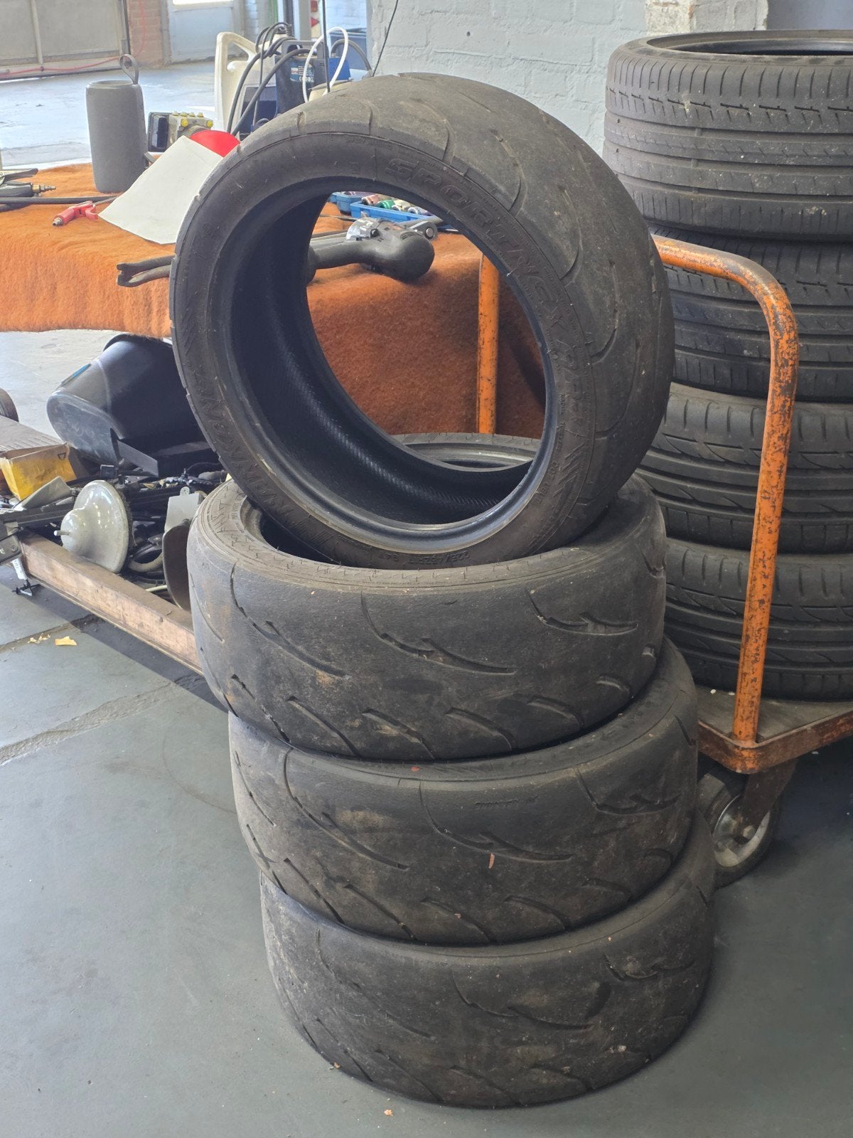 Nankang Semi-Slicks 225/45ZR17 94W, Gebruikt, 17 inch, Ophalen of Verzenden, Onbekend