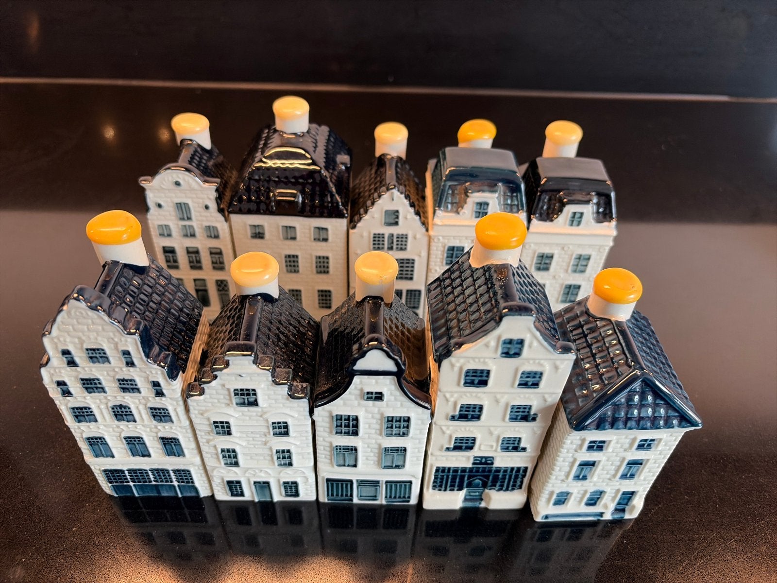 KLM huisjes - Bols Delfts Blauw (diverse nummers), Verzamelen, Ophalen, Gebruikt, 41 t/m 60, Gevuld