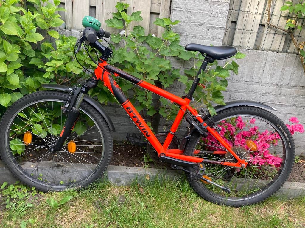 Mountainbike 24 inch oranje, Velgrem, Zo goed als nieuw, Ophalen, Overige merken