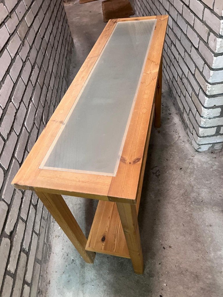 side table, Ophalen, Gebruikt, 100 tot 150 cm, Grenenhout