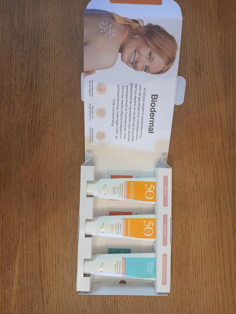 Biodermal Zonbescherming & Hydra Care Set SPF 50, Ophalen of Verzenden, Nieuw