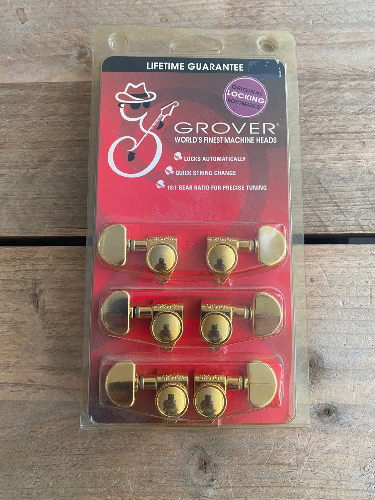 Grover 502G Locking Tuners 3L / 3R - Gold Nos, 9287 Midwest Ave, Cleveland OH 44125, Grover Musical Products, Nieuw, Ophalen of Verzenden