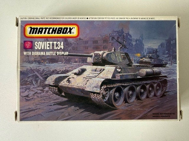 ROWASP OUTLET | Matchbox 1/76 PK-82 Soviet T-34 | PLUS BONUS, Overige merken, Gebruikt, Ophalen of Verzenden, Postbus 3029, 6802 DE  ARNHEM