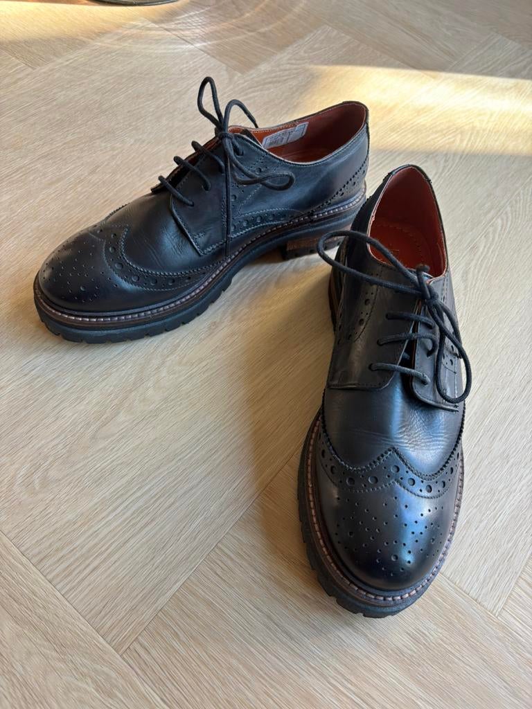 Zwarte veterschoenen,maat 40, Kleding | Dames, Schoenen, Verzenden, Zwart, Overige typen, Zo goed als nieuw