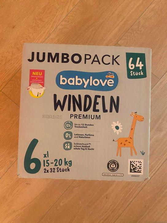 DM Babylove Premium Luiers Maat 6 (15-20 kg) - 64 stuks, Ophalen of Verzenden, Nieuw
