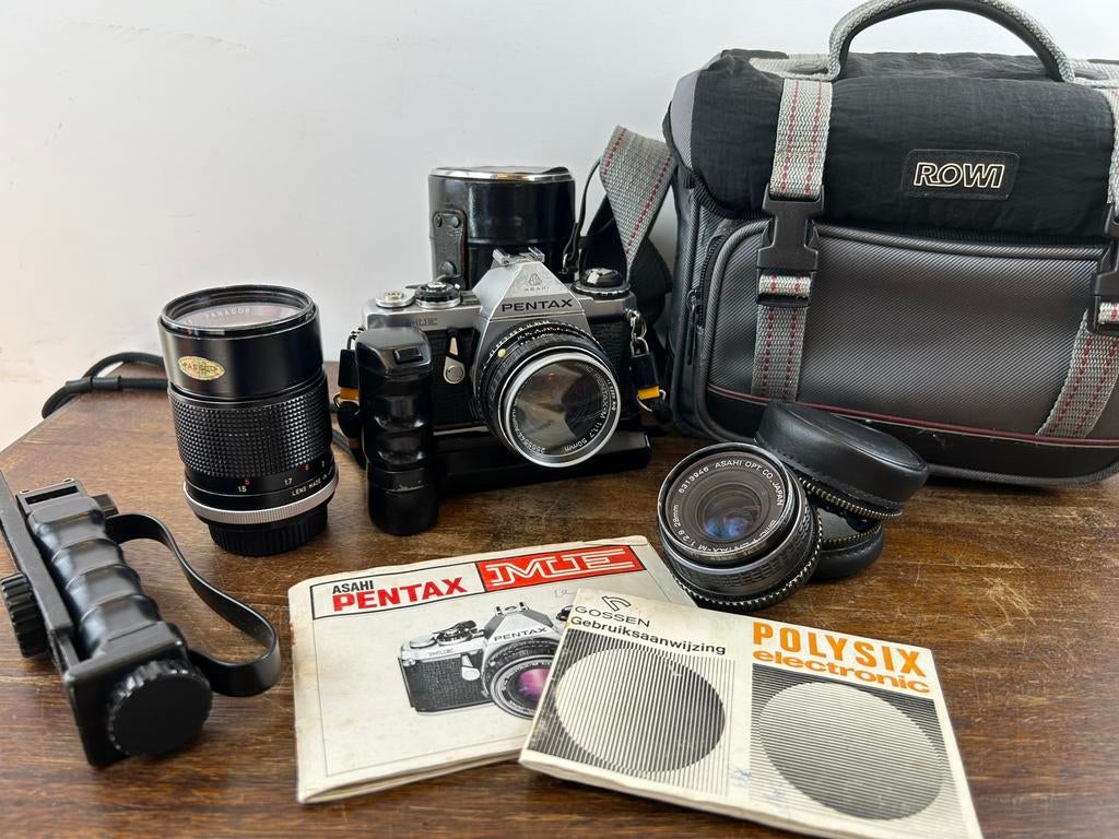 Pentax Asahi ME met veel lenzen en accessoires, Audio, Tv en Foto, Ophalen of Verzenden, Gebruikt, Spiegelreflex, Pentax