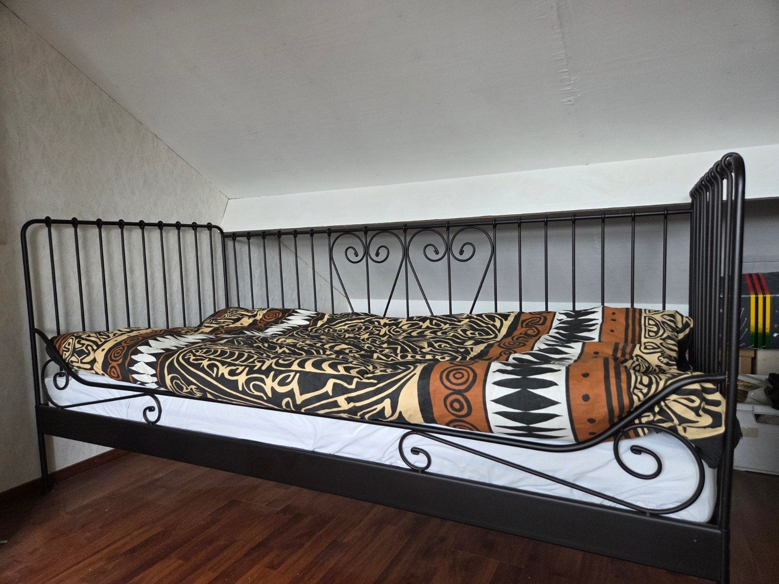 IKEA bedframe met lattenbodem en matras, Ophalen, Gebruikt, 90 cm, Eenpersoons