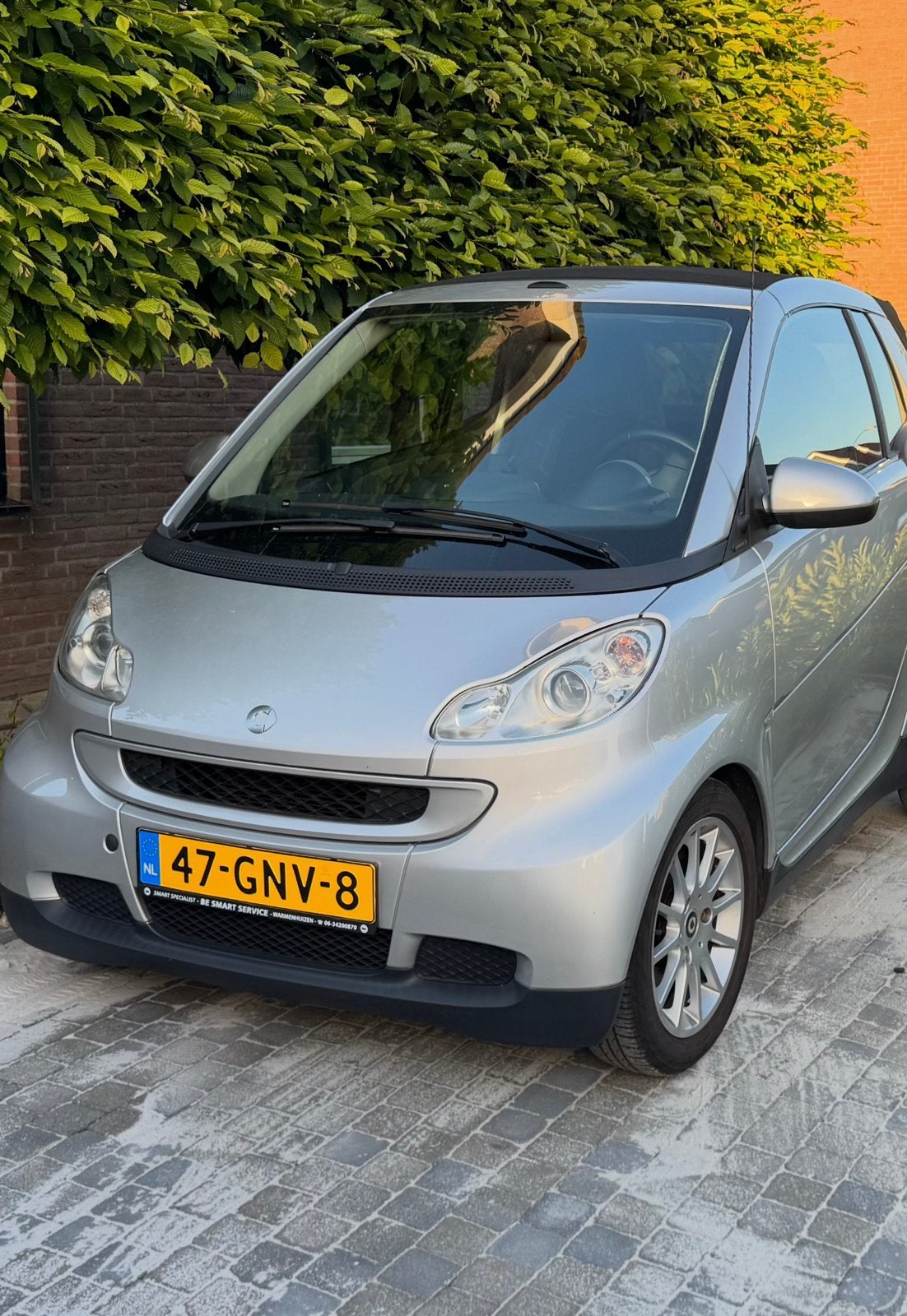Smart ForTwo 1.0 52KW Cabrio MHD AUT 2008 Grijs, Auto's, Automaat, Achterwielaandrijving, 18 €/maand, 755 kg