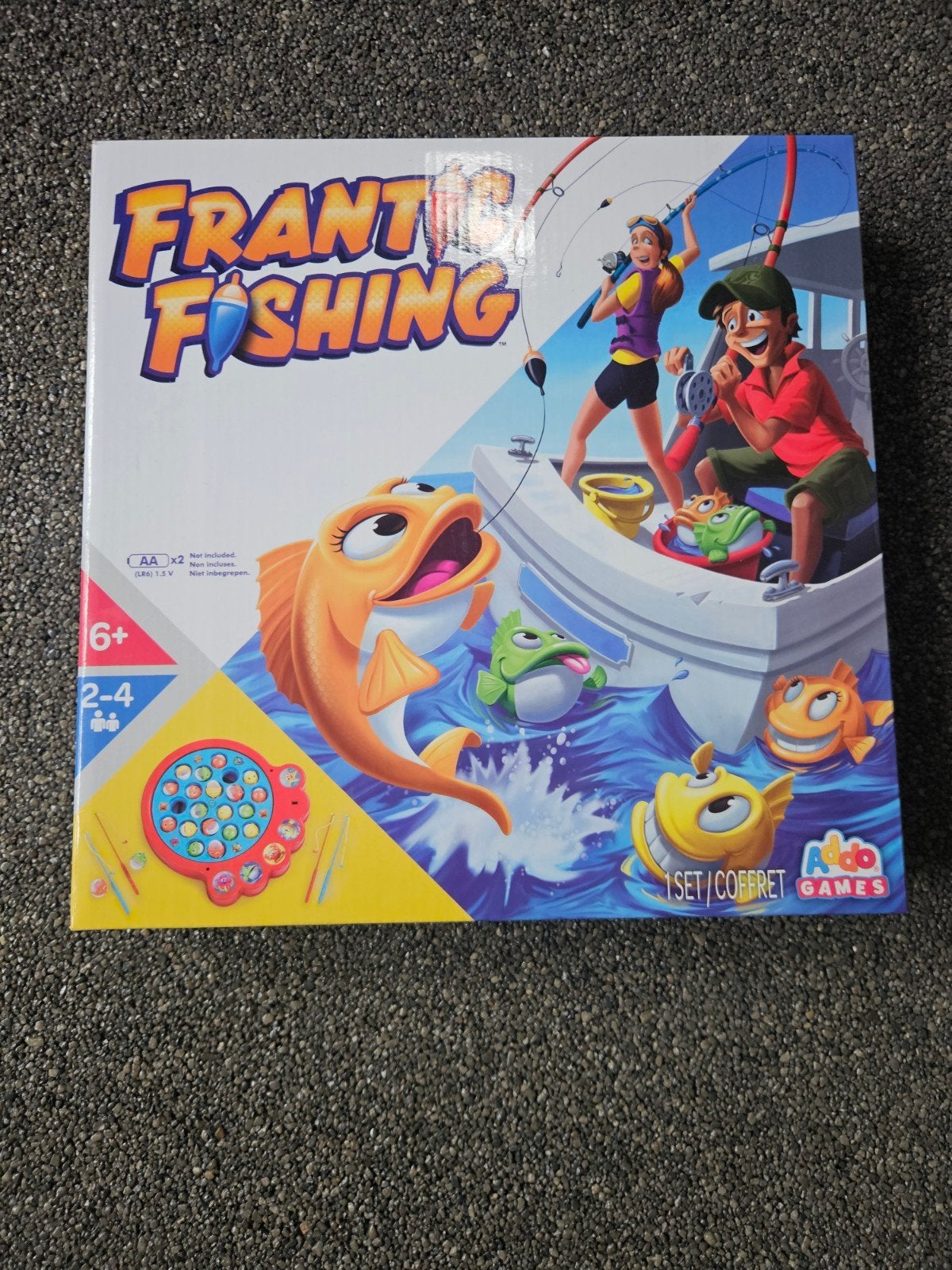 Frantic Fishing Bordspel - Vrolijk Visspel voor Kinderen, Ophalen of Verzenden, Zo goed als nieuw, Jongen of Meisje