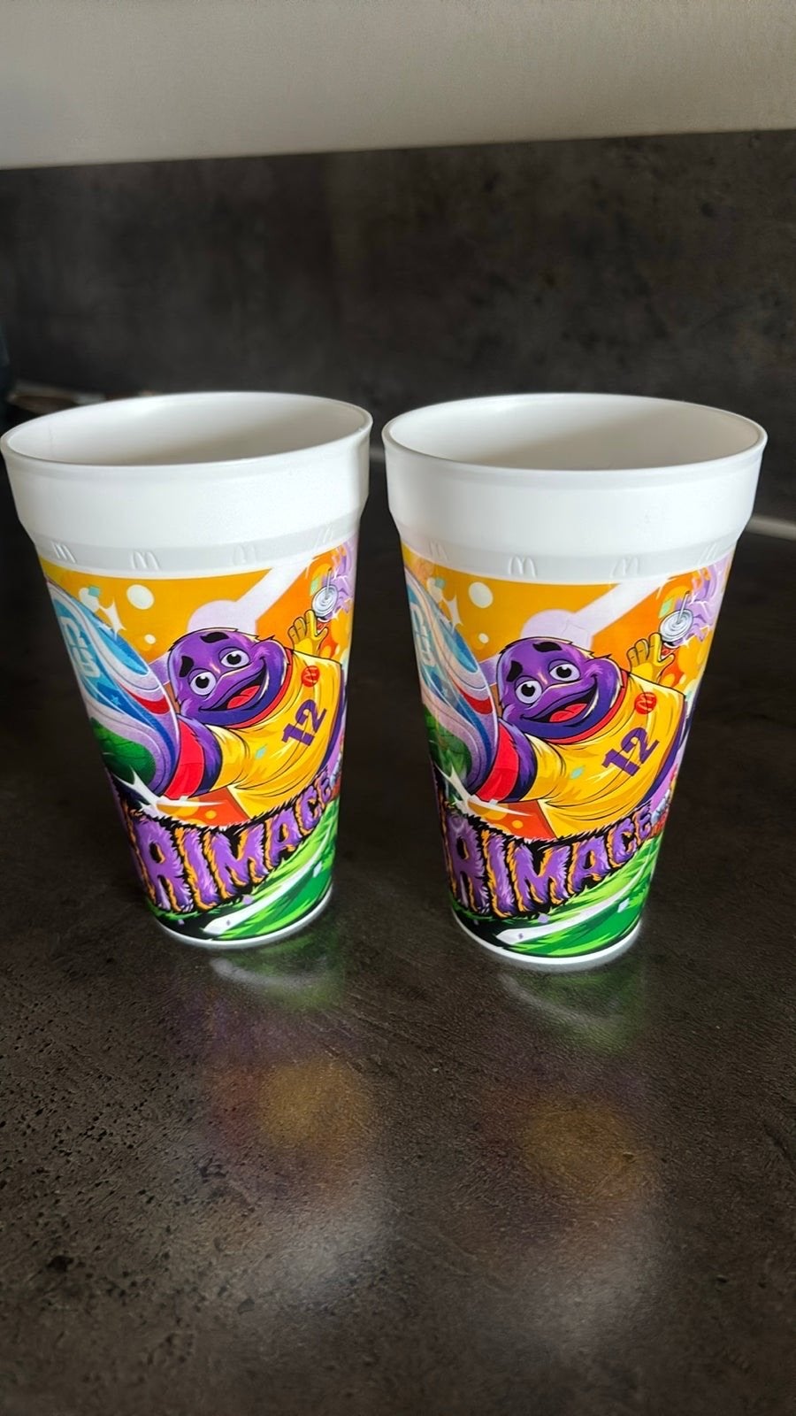 McDonald's Grimace Shake bekers (set van 2), Ophalen of Verzenden, Zo goed als nieuw
