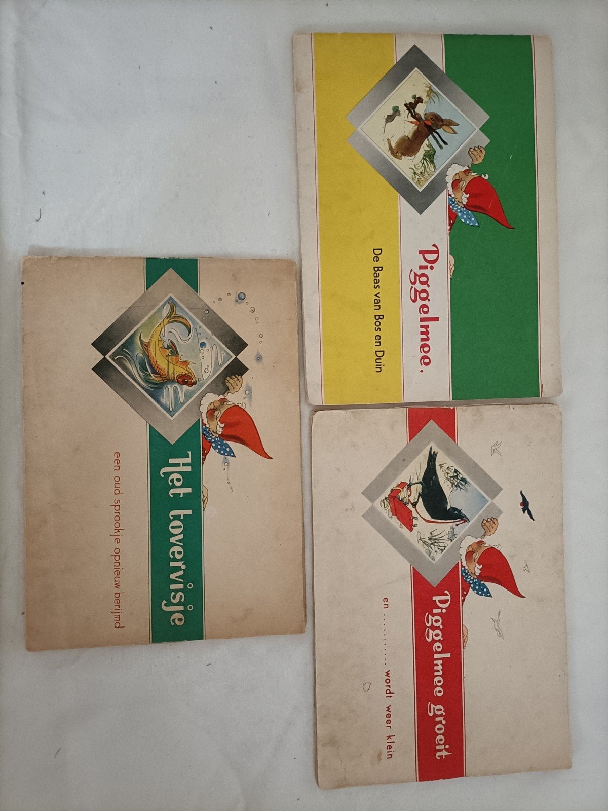 Vintage Prentenboeken: Piggelmee, Het Tovervisje (3 stuks), Ophalen of Verzenden, Gelezen, D. Roodenburg Vermaat, Nans van Leeuwen, Pieter den Besten