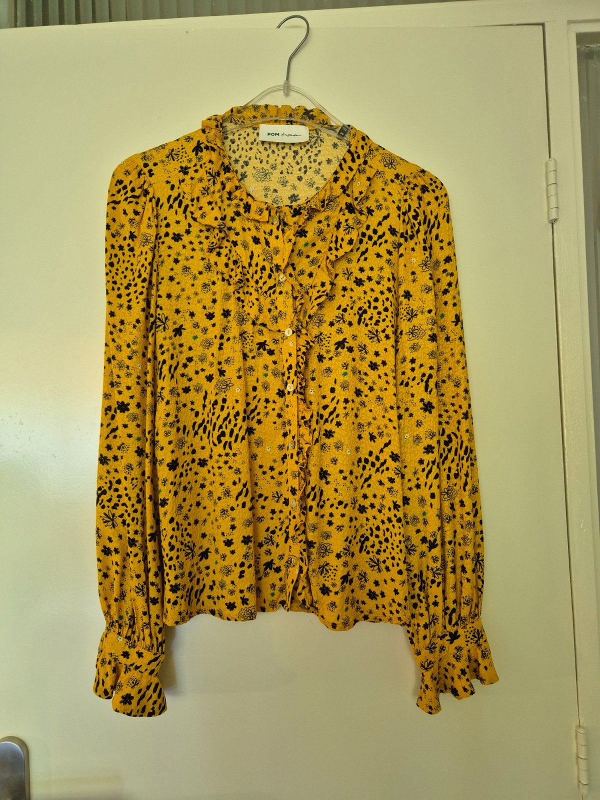 Pom Amsterdam blouse maat 36, Geel, Ophalen of Verzenden, Zo goed als nieuw, Lange mouw