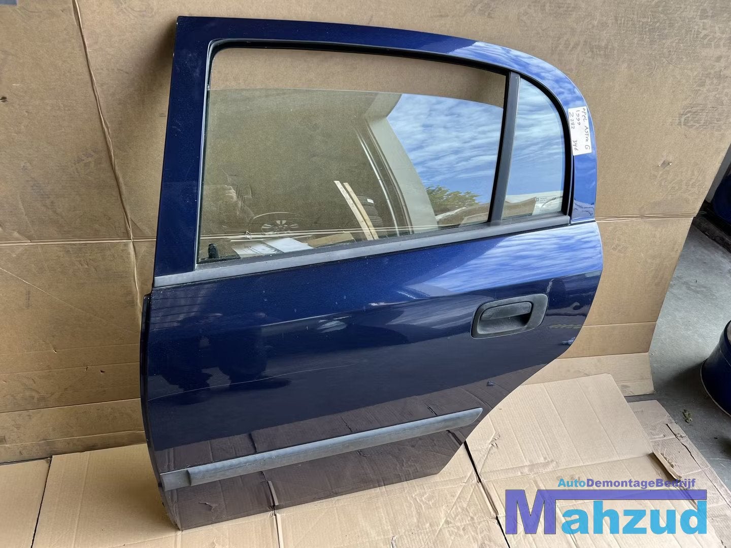 OPEL ASTRA G Blauw Z282 Links Achter deur portier 5 deurs, Auto-onderdelen, Gebruikt, Deur, Opel Automobile GmbH, Ophalen of Verzenden