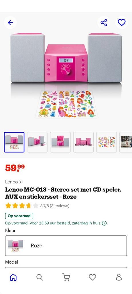 Lenco MC-013PK, Overige merken, Nieuw, Ophalen of Verzenden, Microset