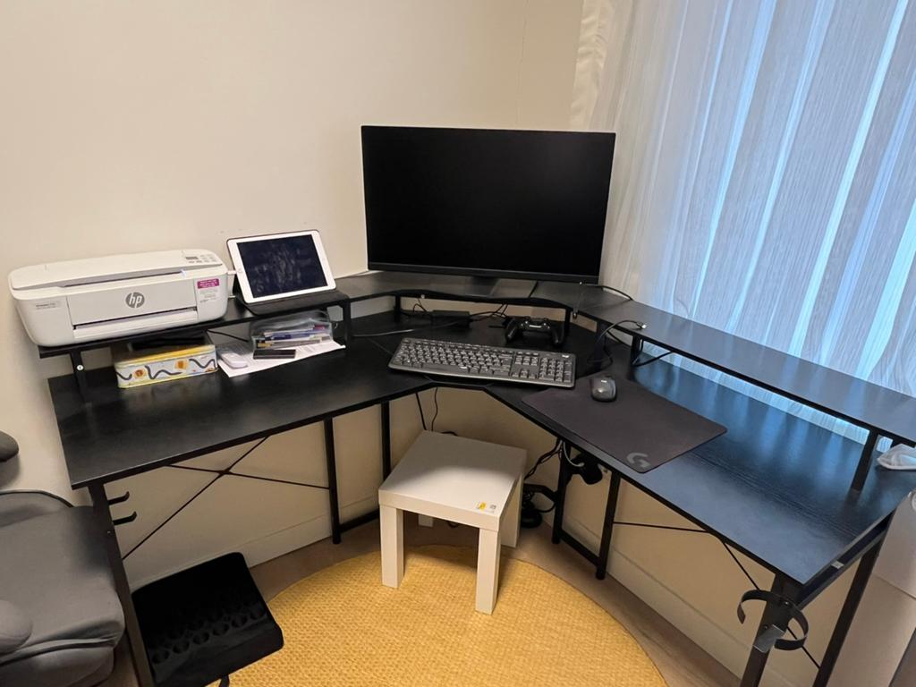 Computer Desk L-shape, Huis en Inrichting, Bureaus, Ophalen, Zo goed als nieuw