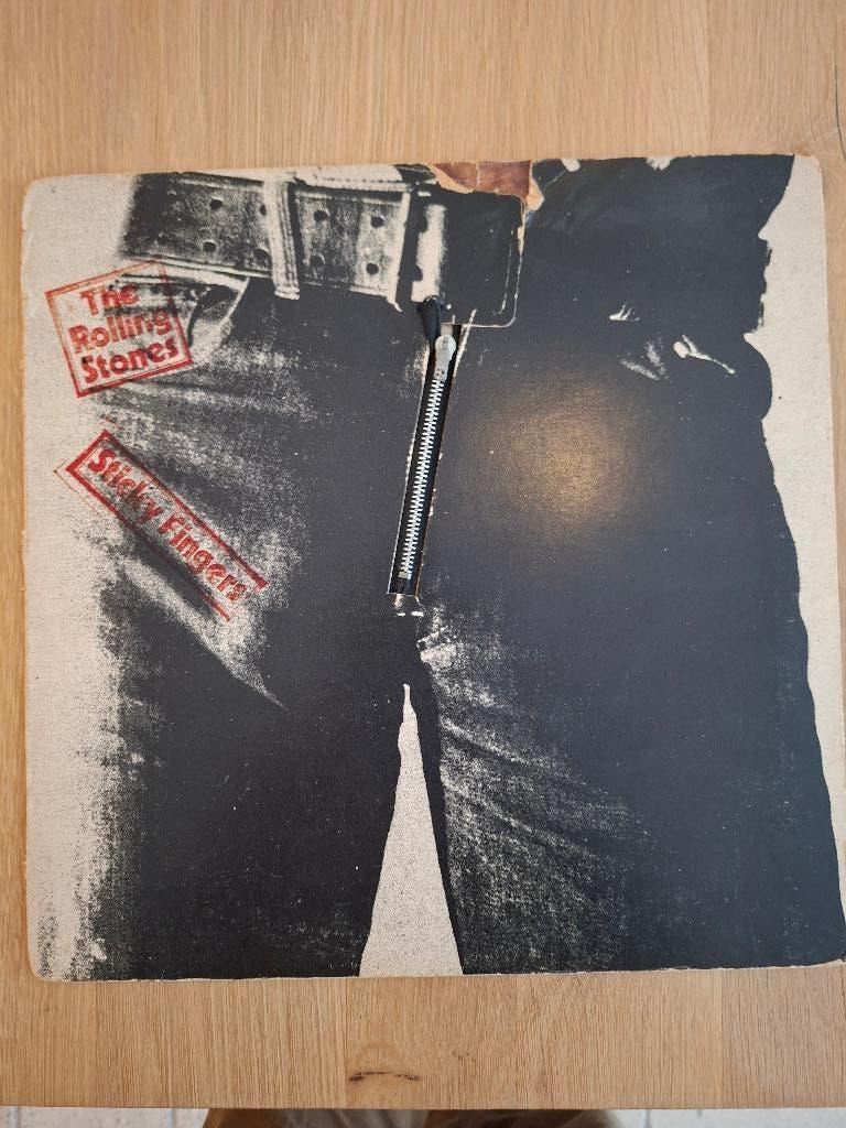 Rolling Stones Sticky fingers LP vinyl, Cd's en Dvd's, Vinyl | Rock, Ophalen, Gebruikt, Inclusief binnenhoes, 1970 - 1979