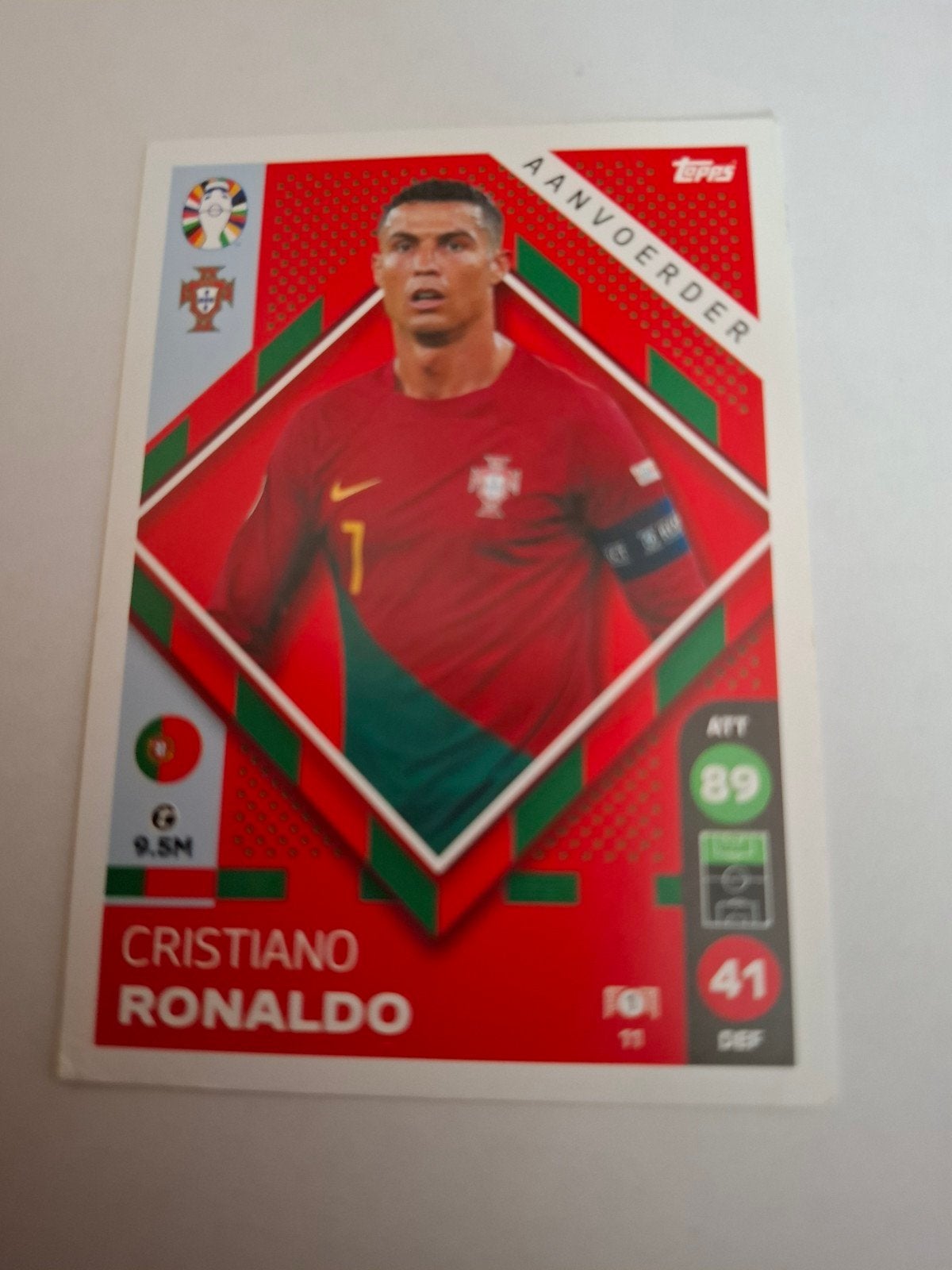 Cristiano Ronaldo Aanvoerder Topps Spelerskaart, Ophalen of Verzenden
