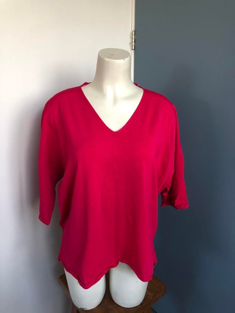 Kyra knalroze top charlie 2xl, Kleding | Dames, Maat 46/48 (XL) of groter, Ophalen of Verzenden, Zo goed als nieuw, Korte mouw