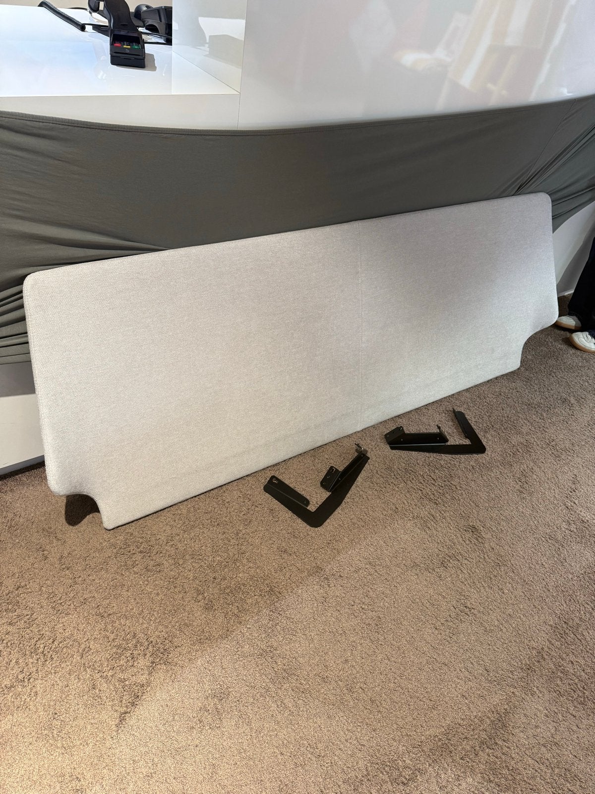 Auping Essential hoofdbord gestoffeerd 180cm, Ophalen, Gebruikt, Tweepersoons, 180 cm