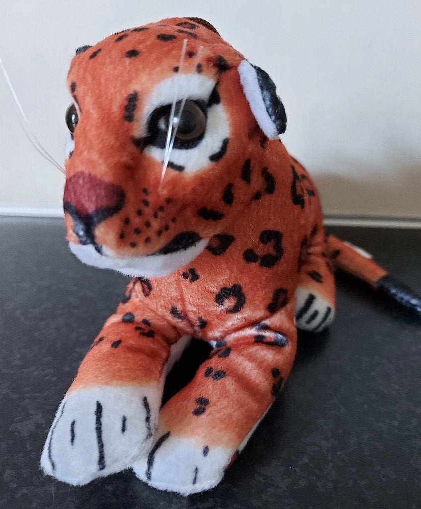 Knuffel : Tijger, Ophalen, Klein (minder dan 20 cm), Bruin, Tijger