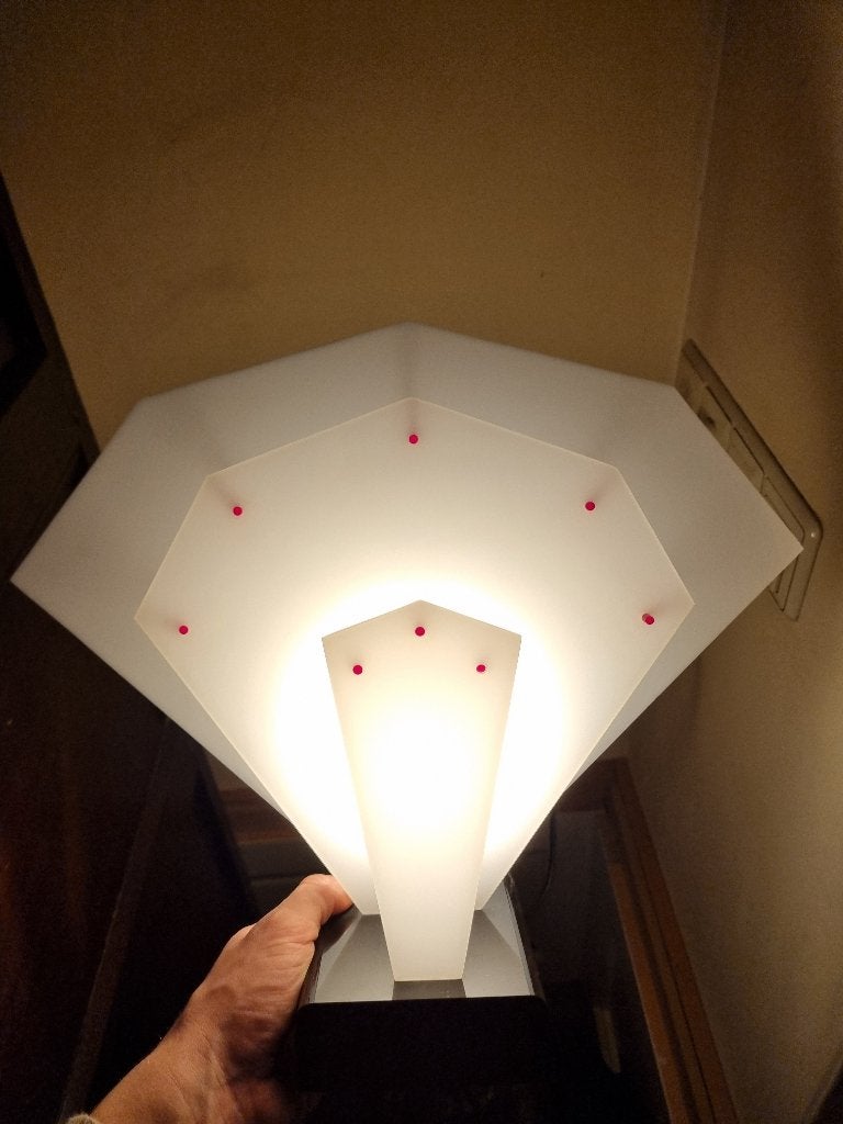 Tafellamp perspex unicaat waaier, Kunststof, Handgemaakt, Overige merken, Minimalistisch