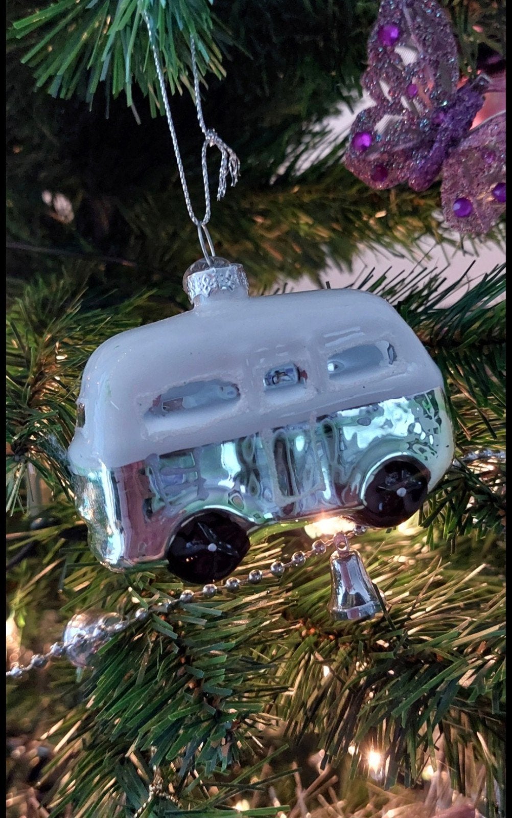 lichtblauwe volkswagen kerstbal, Diversen, Kerst, Ophalen