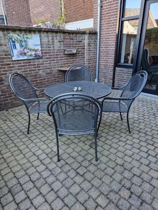 tuinset, staal, gecoat, Ophalen, Zo goed als nieuw, Tuinset, Eettafel