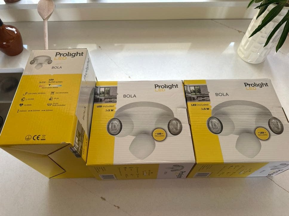 Plafondspot 3x3W Warm Wit led., Huis en Inrichting, Lampen | Spots, Nieuw, Plafondspot of Wandspot, Ophalen of Verzenden