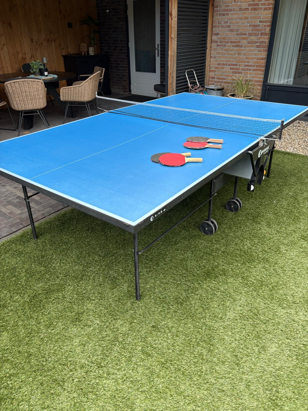 Sponeta S1-13 Outdoor Tafeltennistafel Inklapbaar, Sport en Fitness, Tafeltennis, Ophalen, Gebruikt, Tafel Outdoor, Inklapbaar