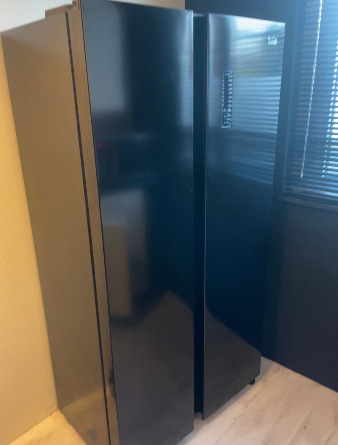 Amerikaanse koel/vries-kast zwart, Ophalen, 50 tot 100 cm, Zo goed als nieuw, 150 tot 200 cm