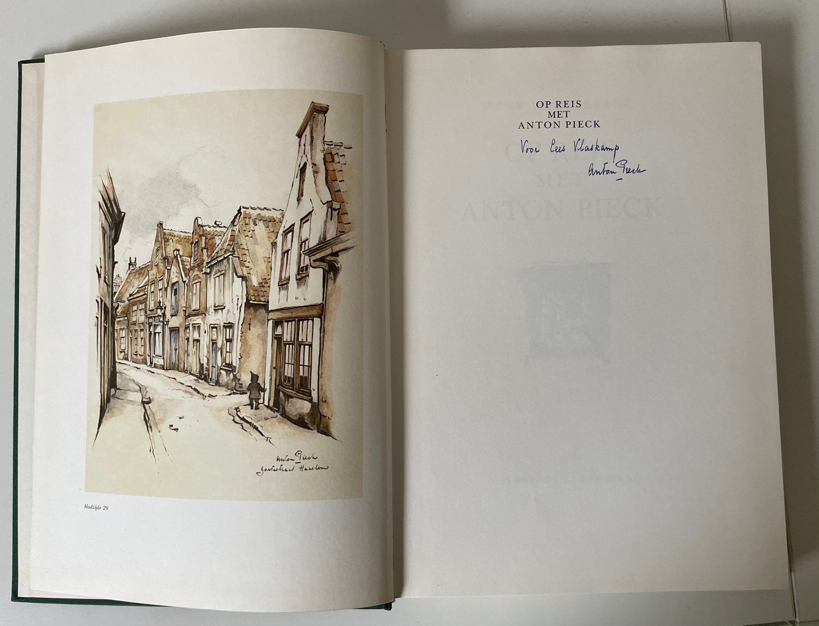 Boek gesigneerd en met platen van Anton Pieck, Ophalen of Verzenden, Gelezen