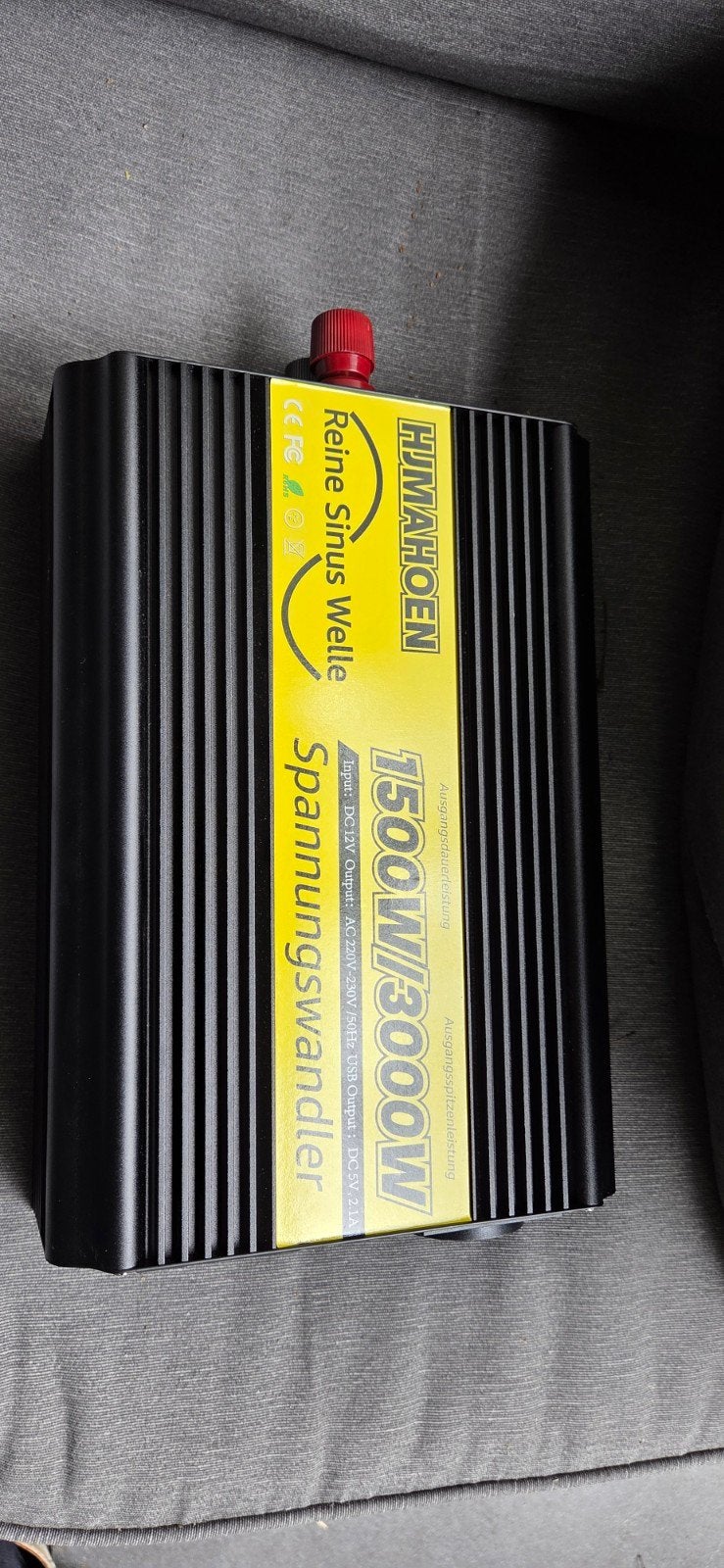 1500W/3000W Pure Sinus Omvormer 12V naar 230V (storing), Ophalen of Verzenden, Gebruikt