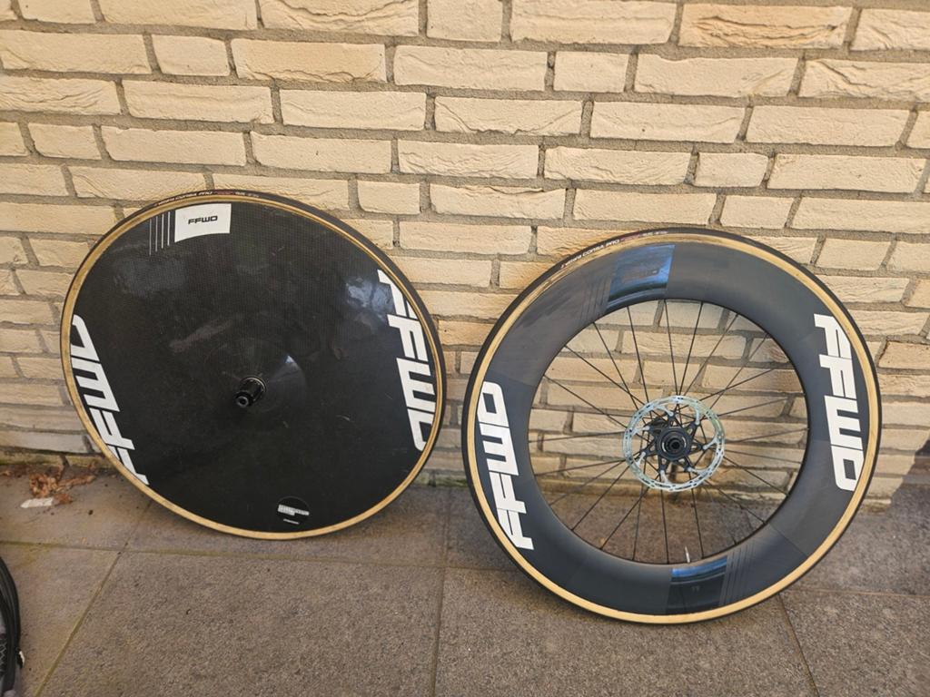 FFWD Disc Wielset - F9 en dicht achterwiel, Fietsen en Brommers, Fietsonderdelen, Wiel, Gebruikt, Racefiets, Ophalen of Verzenden