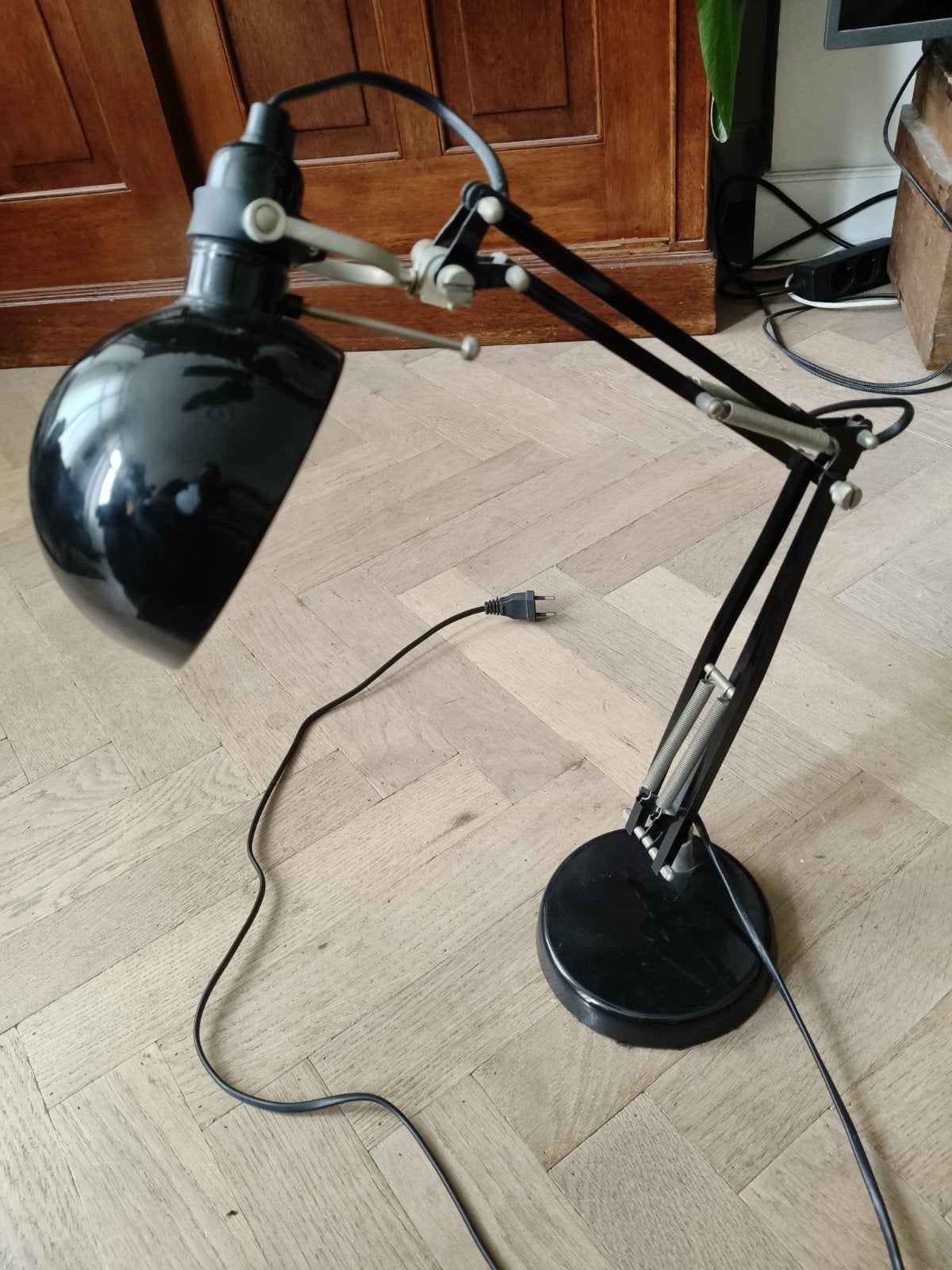 IKEA Forsa Bureaulamp Zwart - Verstelbaar en Klassiek, Ophalen, Bureaulamp, Gebruikt, E27 (groot)